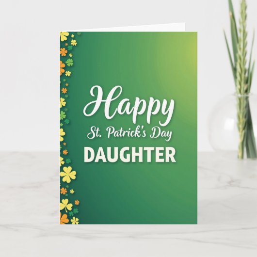 Happy St Patricks Daughter Card Karte (Vorderseite)