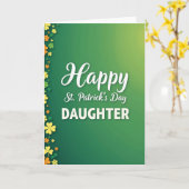 Happy St Patricks Daughter Card Karte (Gelbe Blume)