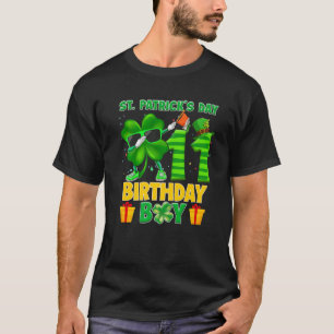 Happy St Patricks Day 11. Geburtstag Clover Dabbin T-Shirt