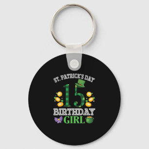 Happy St Patrick's Day 15 Jahre alt Geburtstag Lep Schlüsselanhänger