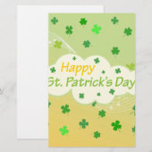 Happy St Patricks Day 1 Briefpapier (Vorne/Hinten)