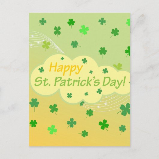 Happy St Patricks Day 1 Postkarte (Vorderseite)