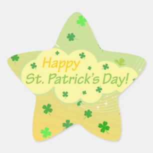 Happy St Patricks Day 1 Stern-Aufkleber