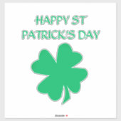 Happy St Patrick's Day 2024 Irish Kleeblatt Leaf Aufkleber (Blatt)