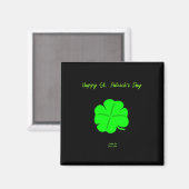Happy St. Patrick's Day 2 Inch Square Magnet (Vorderseite/Rückseite)