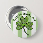 Happy St. Patrick's Day (3-Zoll-Taste) Button (Vorne & Hinten)