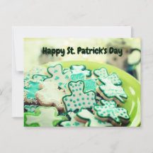 Happy St. Patrick's Day 4 Leaf Clover Cookies