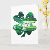 Happy St Patricks Day 4 leaf clover Irish Pride  Karte (Gelbe Blume)