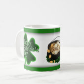 Happy St. Patrick's Day 4 Leaf Clovers Kaffeetasse (Vorderseite Links)