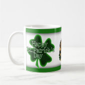 Happy St. Patrick's Day 4 Leaf Clovers Kaffeetasse (Links)