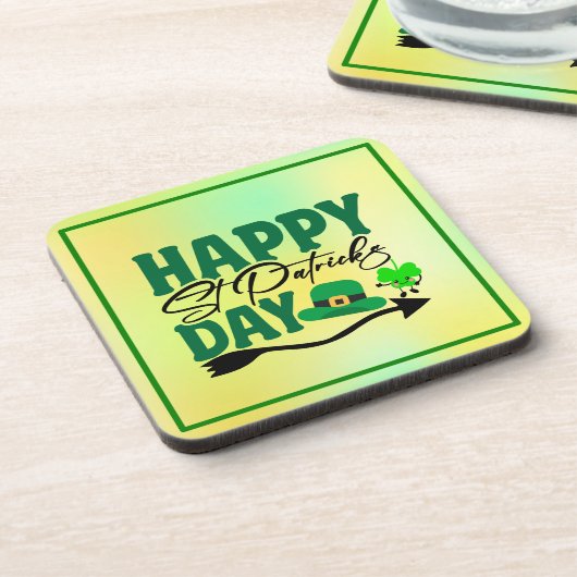 Happy St. Patrick's Day-66592 Getränkeuntersetzer (Linke Seite)