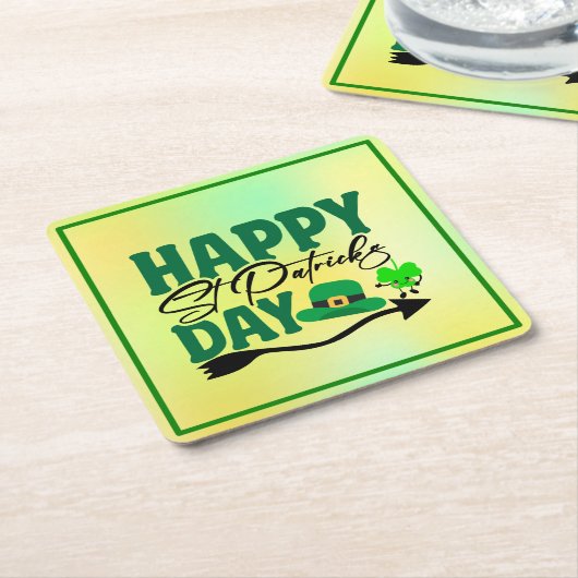 Happy St. Patrick's Day-66592 Rechteckiger Pappuntersetzer (angewinkelt)