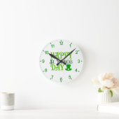Happy St. Patrick's Day-88489 Runde Wanduhr (Zuhause)