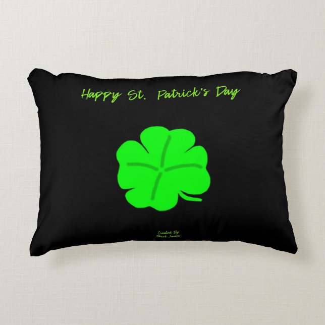Happy St. Patrick's Day Accent Pillow Dekokissen (Vorderseite)