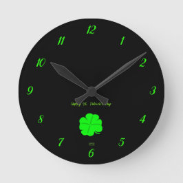 Happy St. Patrick's Day - Acrylmauer Runde Wanduhr