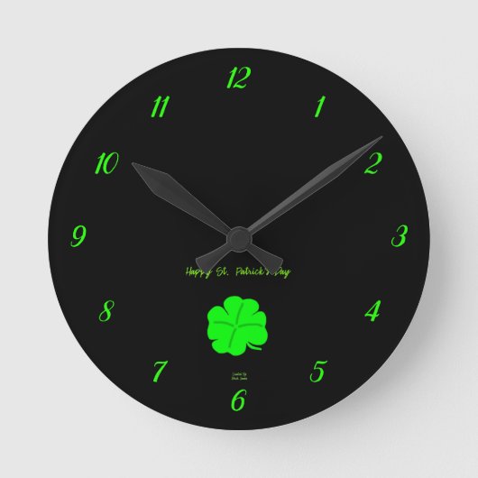 Happy St. Patrick's Day - Acrylmauer Runde Wanduhr (Vorderseite)
