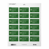 Happy St. Patricks Day Address Labels Adressaufkleber (Vorne)