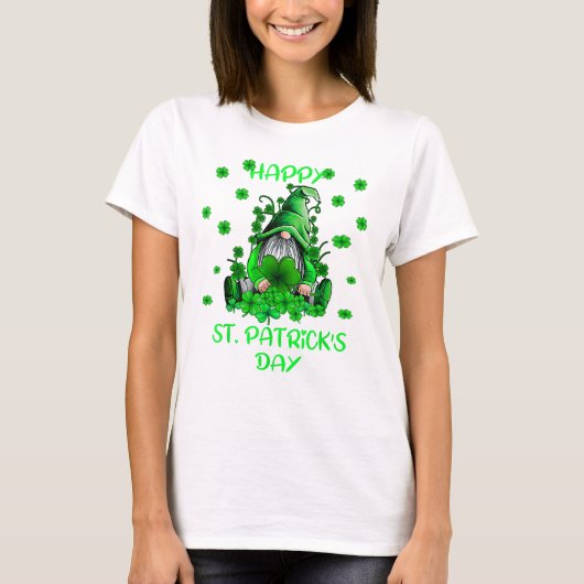 Happy St Patricks Day Adorable Gnome T-Shirt (Vorderseite)