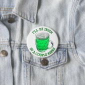 Happy St Patrick's Day Alcohol Spaß Button (Beispiel)