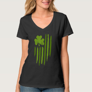Happy St Patricks Day American Flag Usa Lucky Sham T-Shirt