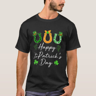 Happy ST Patricks Day and Kleeblatt Classic Horse T-Shirt
