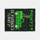 Happy St Patricks Day And Shamrock T Shirt_1 Fleecedecke (Vorderseite (Horizontal))