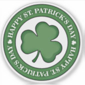 Happy St. Patrick's Day Aufkleber (Vorderseite)