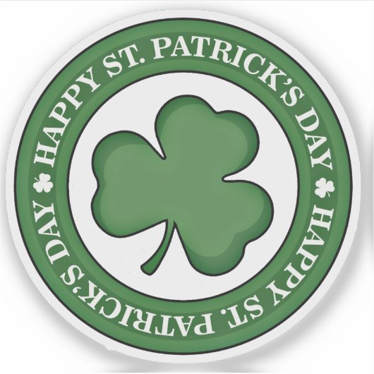Happy St. Patrick's Day Aufkleber (Vorderseite)