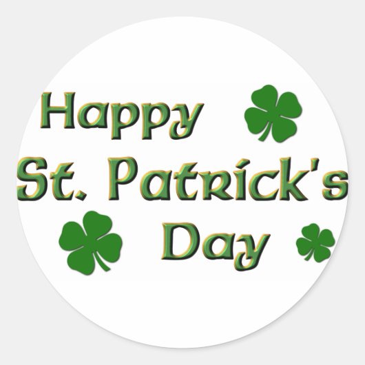 Happy St. Patrick's Day Aufkleber (Vorderseite)