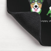 Happy St Patricks Day Australian Shepherd Dogs Cut Mousepad (Ecke)
