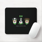 Happy St Patricks Day Australian Shepherd Dogs Cut Mousepad (Mit Mouse)