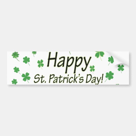 Happy St Patricks Day Autoaufkleber (Vorne)