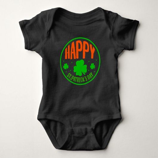 Happy St Patrick's Day Baby Strampler (Vorderseite)