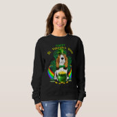 Happy St Patricks Day Basset Hound Leprechaun Hat Sweatshirt (Vorne ganz)