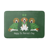 Happy St Patricks Day Beagle Hunde Badematte (Vorderseite)