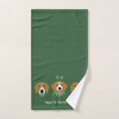 Happy St Patricks Day Beagle Hunde Badhandtuch Set (Handtuch)
