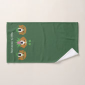 Happy St Patricks Day Beagle Hunde Badhandtuch Set (Handtuch)