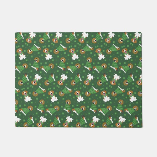 Happy St Patricks Day Beagle Hunde Fußmatte (Vorderseite)