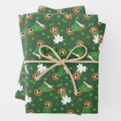 Happy St Patricks Day Beagle Hunde Geschenkpapier Set (Beispiel)
