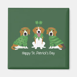 Happy St Patricks Day Beagle Hunde Magnet