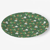 Happy St Patricks Day Beagle Hunde Pappteller (Schrägansicht)