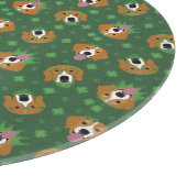 Happy St Patricks Day Beagle Hunde Schneidebrett (Ecke)