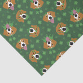 Happy St Patricks Day Beagle Hunde Seidenpapier (Detail)