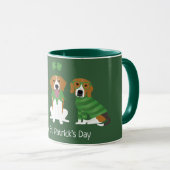 Happy St Patricks Day Beagle Hunde Tasse (VorderseiteRechts)