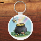 Happy St. Patrick's Day Bee Schlüsselanhänger (Vorderseite)