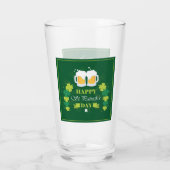 Happy St. Patricks Day Beer and Clovers Glas (Rückseite)