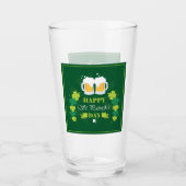 Happy St. Patricks Day Beer and Clovers Glas (Vorderseite)