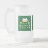 Happy St. Patricks Day Beer and Clovers Mattglas Bierglas (Links)
