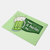 Happy St. Patricks Day Beer Fußmatte (Schrägansicht)