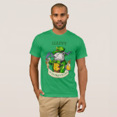 Happy St. Patrick's Day Beer Irish Cat Funny T-Shirt (Vorne ganz)